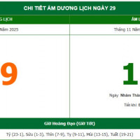 Lịch âm 29/12 chính xác nhất, lịch vạn niên ngày 29/12/2025: Việc nên và không nên làm?