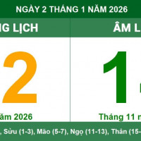 Lịch âm 2/1 chính xác nhất, lịch vạn niên ngày 2/1/2026: Việc nên và không nên làm?