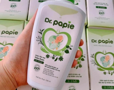 Thu hồi, tiêu hủy nước tắm gội trẻ em Dr. Papie vì không đạt chuẩn vi sinh