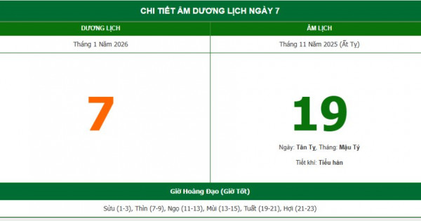 Lịch âm 7/1 chính xác nhất, lịch vạn niên ngày 7/1/2026: Việc nên và không nên làm?