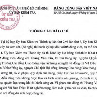 Thành ủy TP Hồ Chí Minh kỷ luật 8 đảng viên: 4 trường hợp bị khai trừ khỏi Đảng