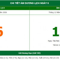 Lịch âm 6/2 chính xác nhất, lịch vạn niên ngày 6/2/2026: Việc nên và không nên làm?