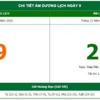 Lịch âm 9/2 chính xác nhất, lịch vạn niên ngày 9/2/2026: Việc nên và không nên làm?