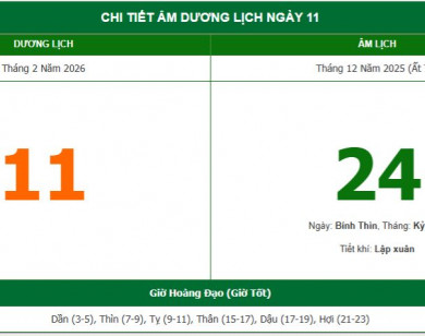 Lịch âm 11/2 chính xác nhất, lịch vạn niên ngày 11/2/2026: Việc nên và không nên làm?