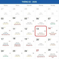 Lịch âm 13/2 chính xác nhất, lịch vạn niên ngày 13/2/2026: Việc nên và không nên làm?