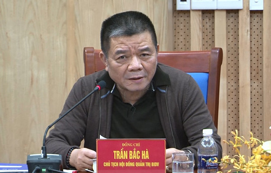 Ông Trần Bắc Hà khi làm Chủ tịch HĐQT BIDV