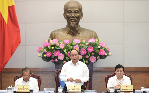 Thủ tướng chủ trì phiên họp về chuyên đề xây dựng pháp luật của Chính phủ - Ảnh: VGP