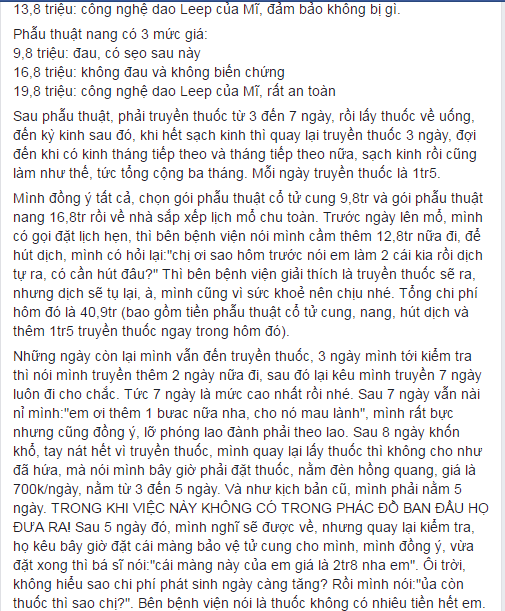 Mất 70 triệu đồng, cô gái tố phòng khám 'lừa đảo'