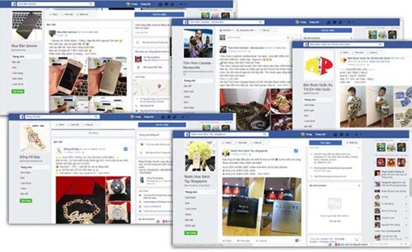 
Nhộn nhịp chợ trên mạng Facebook.
