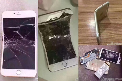 Đập náp iPhone để thể hiện 