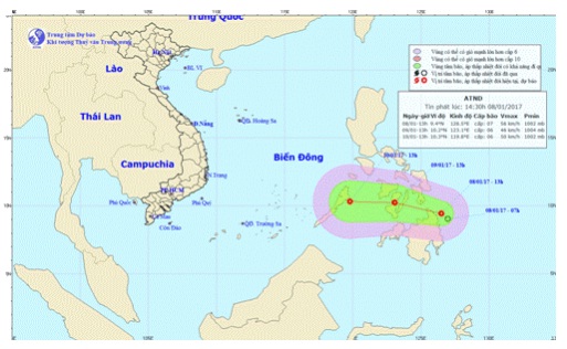 NÓNG: Xuất hiện áp thấp nhiệt đới gần biển Đông