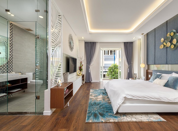 Phòng ngủ rộng thoáng đầy đủ tiện nghi