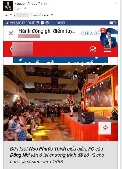 Noo Phuoc Thinh to thai do voi fan cua Dong Nhi hinh anh 1