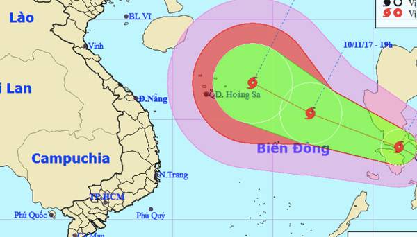 bão số 13,cơn bão số 13,tin bão mới nhất,tin bão,dự báo thời tiết,bão Haikui