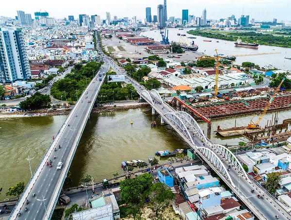 Sau khi được đầu tư mở rộng, đường Nguyễn Tất Thành sẽ là tuyến đường ven sông đẹp nhất TP Hồ Chí Minh