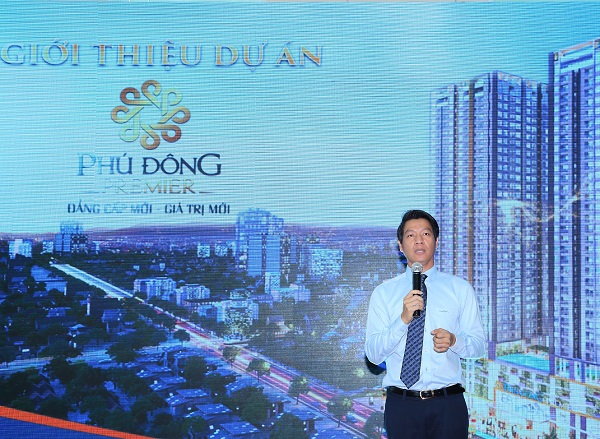 Ông Ngô Quang Phúc - Tổng Giám đốc Phú Đông Group giới thiệu dự án