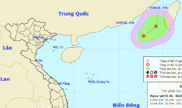 Xuất hiện áp thấp nhiệt đới mới trên biển Đông, sức gió giật cấp 9