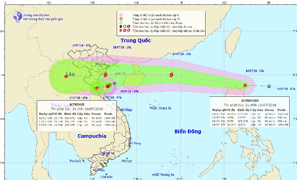 Dự báo thời tiết 17/7: Bão giật cấp 10 gây mưa lớn và dông mạnh trên cả nước