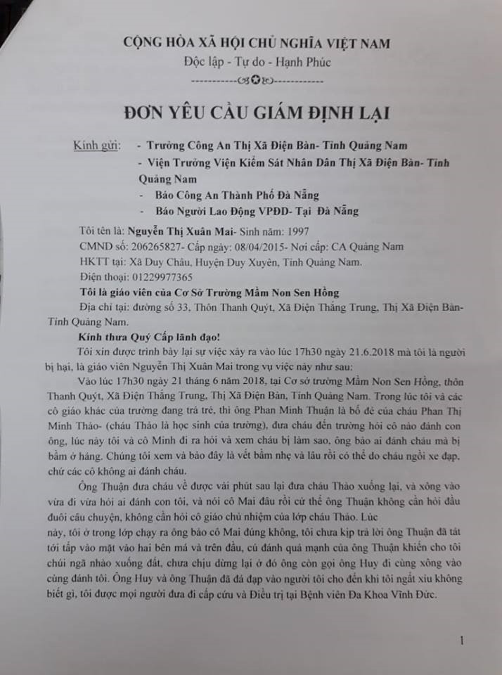 Vụ 'Cô giáo bị đánh thủng màng nhĩ': Yêu cầu xử lý hình sự phụ huynh