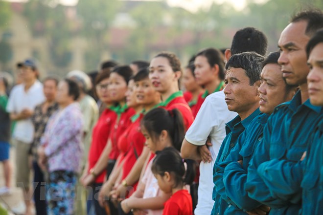 Lễ chào cờ tại Quảng trường Ba Đình trong ngày Sinh nhật Bác