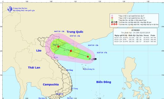 Dự báo thời tiết ngày mai 3/7: Áp thấp nhiệt đới khả năng mạnh thành bão, miền Bắc mưa rất to