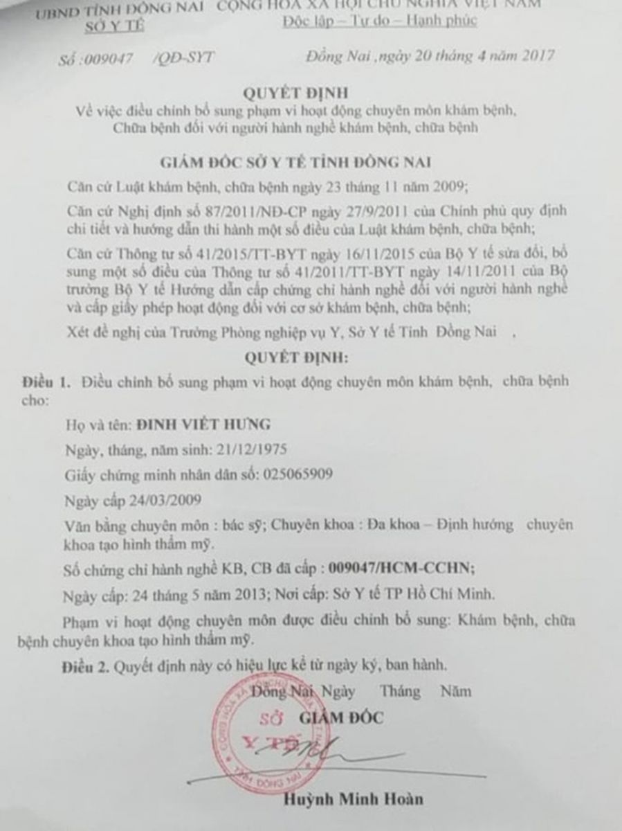 Bác sĩ hút mỡ bụng cho thai phụ 4 tuần: Sở Y tế tước quyền sử dụng chứng chỉ hành nghề