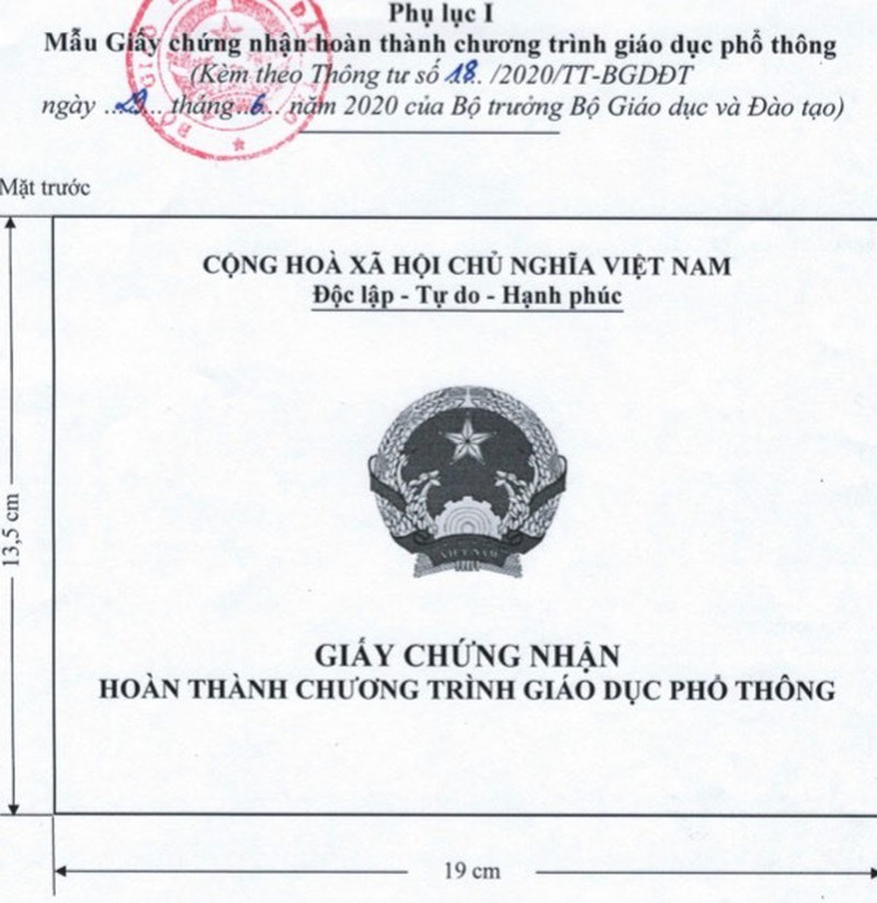 Học sinh "rớt" tốt nghiệp được cấp giấy chứng nhận hoàn thành chương trình giáo dục phổ thông