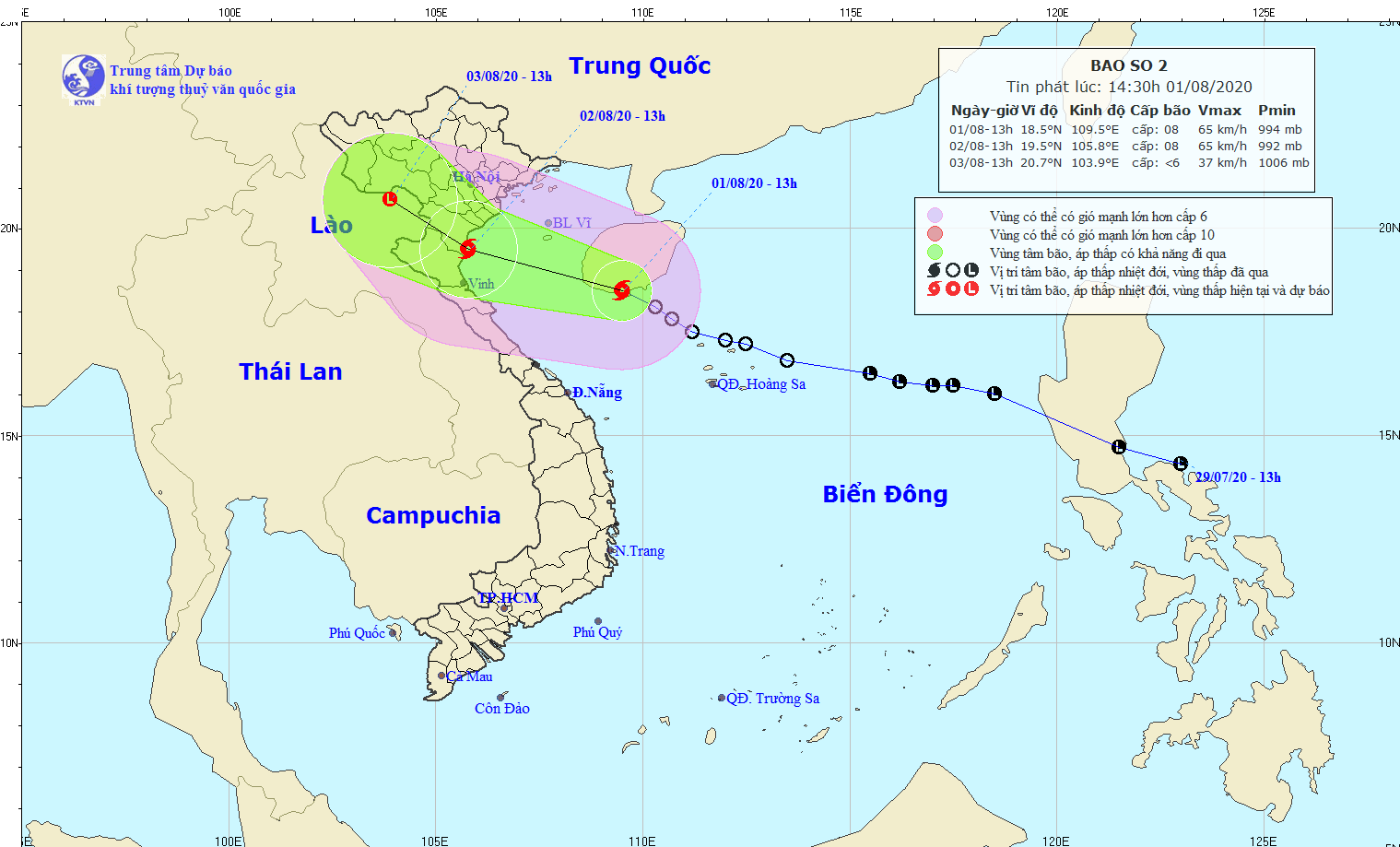 Dự báo thời tiết ngày 2/8: Mưa to đến rất to trên cả nước