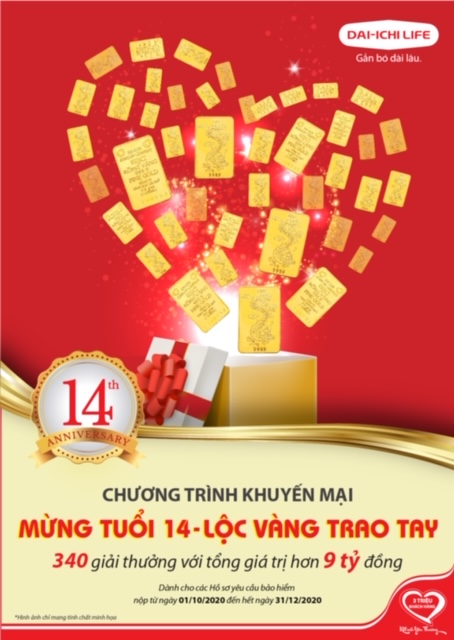 Tờ Rơi Chương Trình Mừng Tuổi 14 - Lộc Vàng Trao Tay