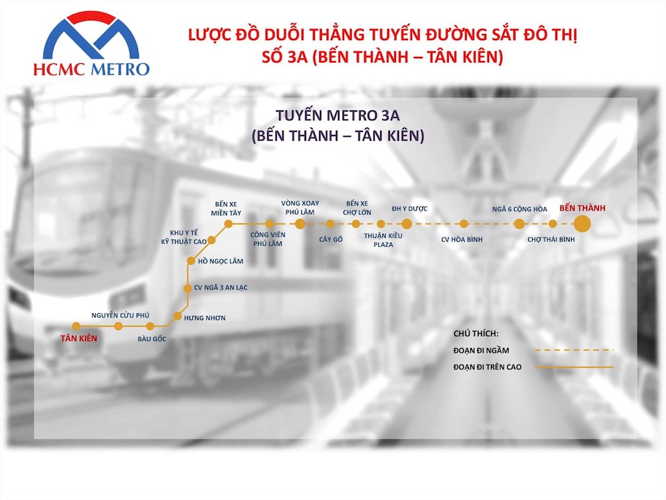 Đề xuất thêm nhà ga vào Tuyến metro 3A giai đoạn 1