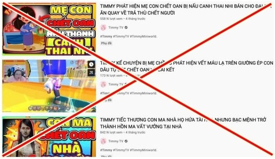 Kênh YouTube Timmy TV bị phạt 15 triệu đồng và yêu cầu "xóa xổ"