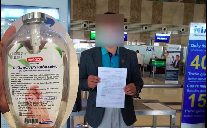 Hành khách tố "dung dịch rửa tay sát khuẩn ở sân bay Nội Bài là nước lã": Đại diện sân bay nói gì?