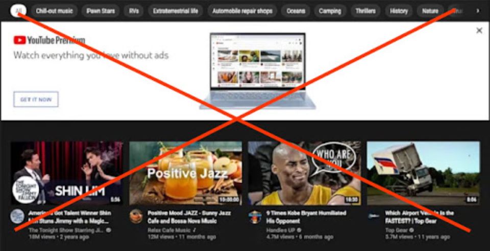 Youtube chặn nhiều loại hình quảng cáo nhạy cảm ở đầu trang chủ