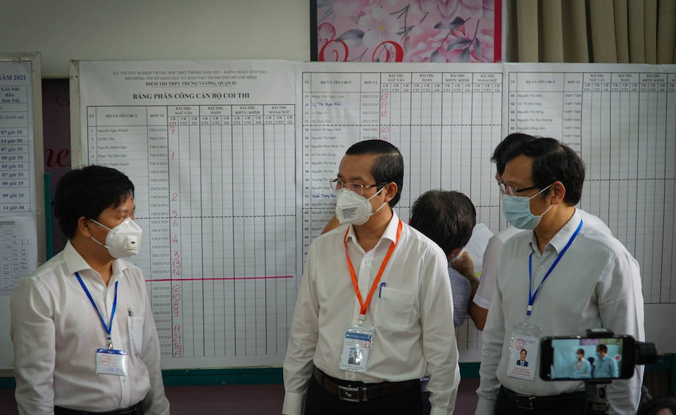 TP Hồ Chí Minh: Thực hiện tốt các biện pháp an toàn phòng, chống dịch trong buổi thi tốt nghiệp THPT đầu tiên