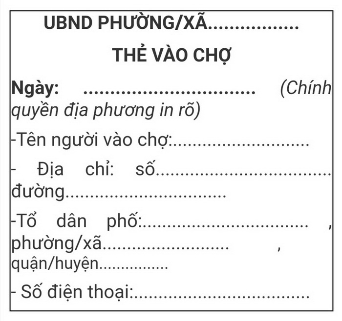 Hướng dẫn chợ phòng chống dịch trong thời gian áp dụng Chỉ thị 16