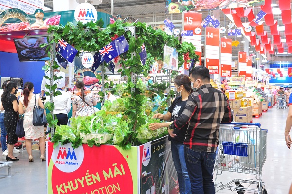Người tiêu dùng có thể trải nghiệm ẩm thực Úc tại MM Mega Market