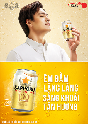 Bia Sapporo Premium 100 chính thức ra mắt với hương vị mới lạ và độc đáo.