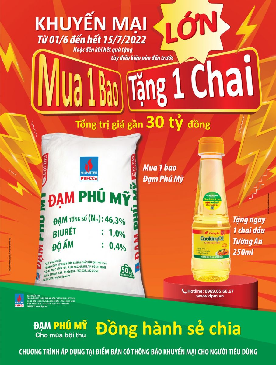 “Đạm Phú Mỹ - Đồng hành sẻ chia” với 2 triệu chai dầu ăn tặng bà con nông dân