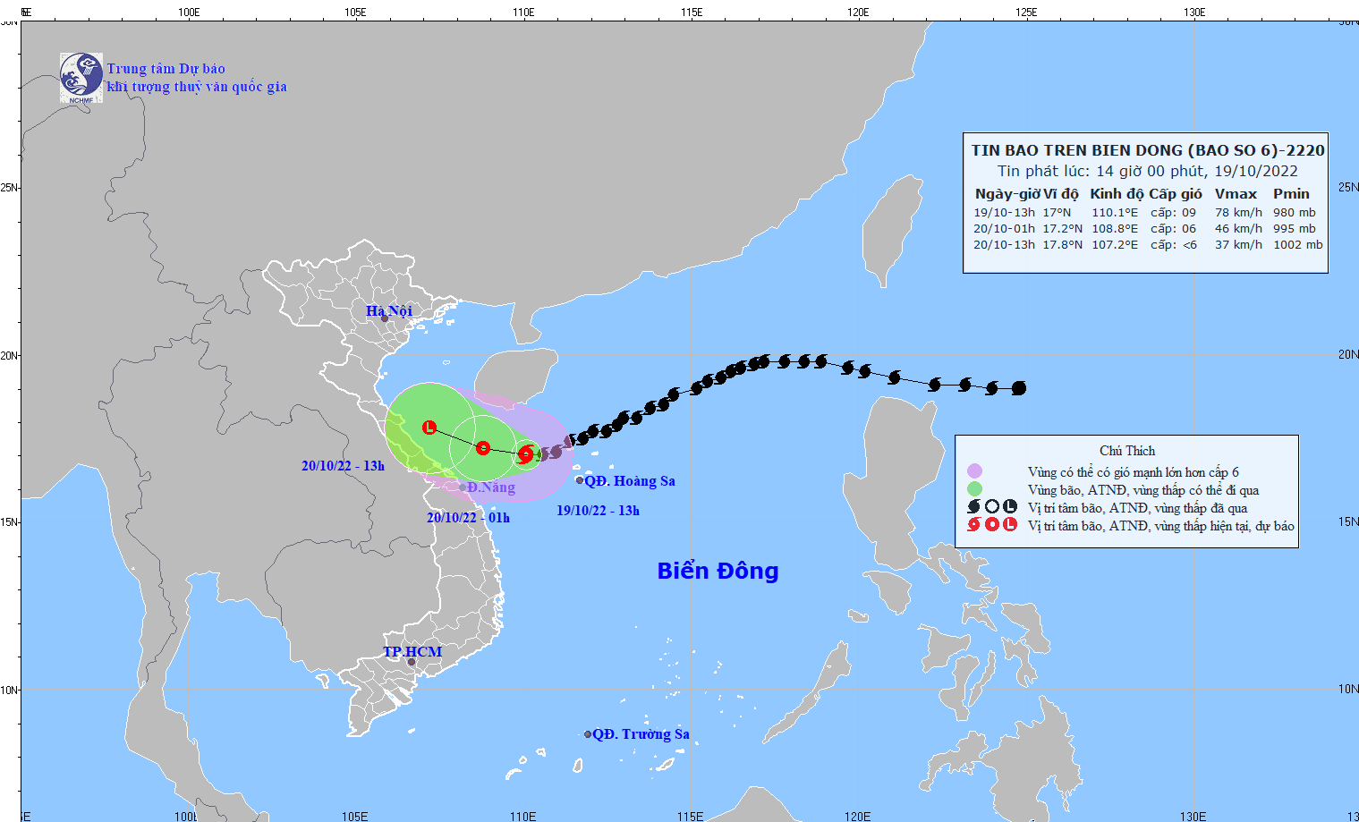 Dự báo thời tiết ngày 20/10/2022: Hà Nội mưa to và dông, trời rét