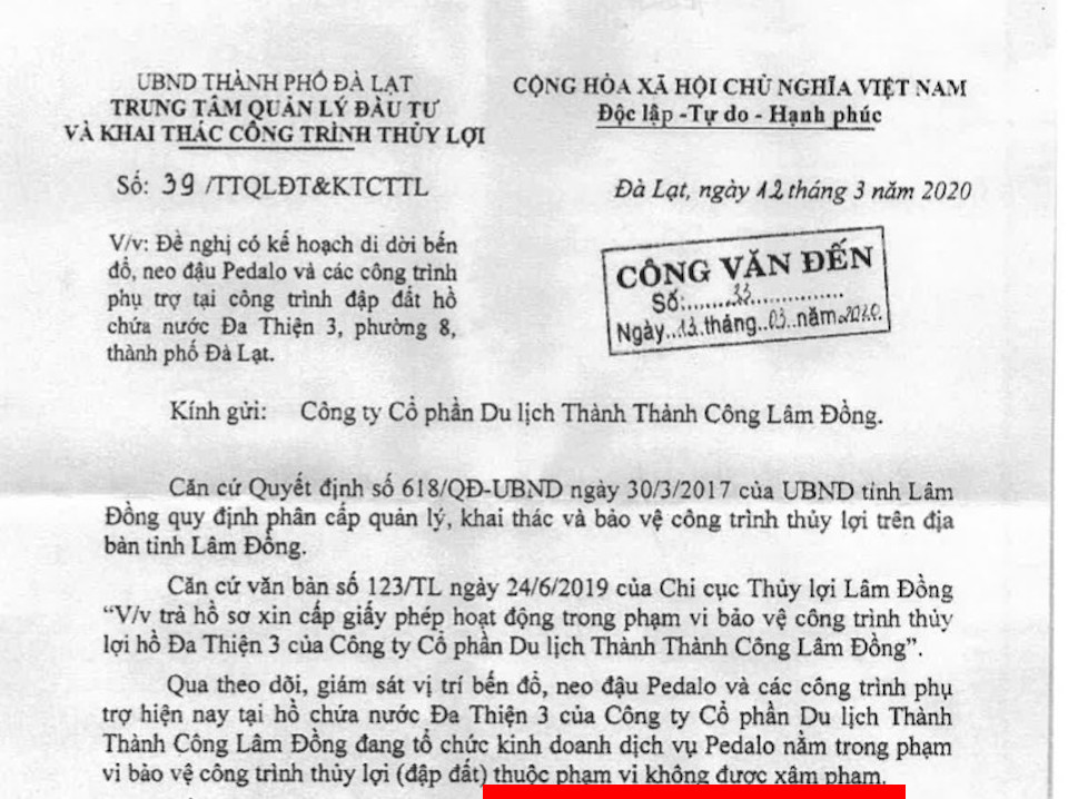 Lâm Đồng: "Hợp thức" nhiều công trình sai phạm của Du lịch Thành Thành Công ở Thung lũng tình yêu?