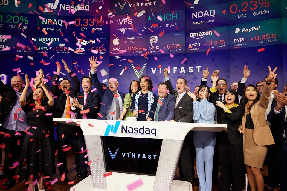 Vinfast chính thức niêm yết trên Nasdaq - Giá trị vốn hoá hơn 23 tỷ USD