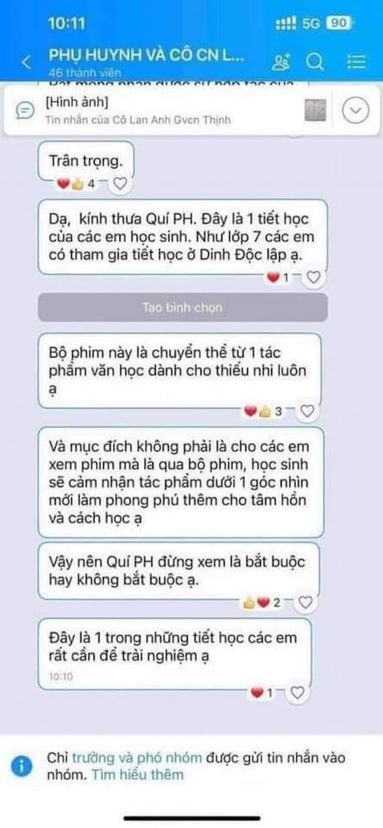 TP Hồ Chí Minh: Trường THCS Đồng Khởi "ép" học sinh xem phim "Đất rừng phương Nam"?