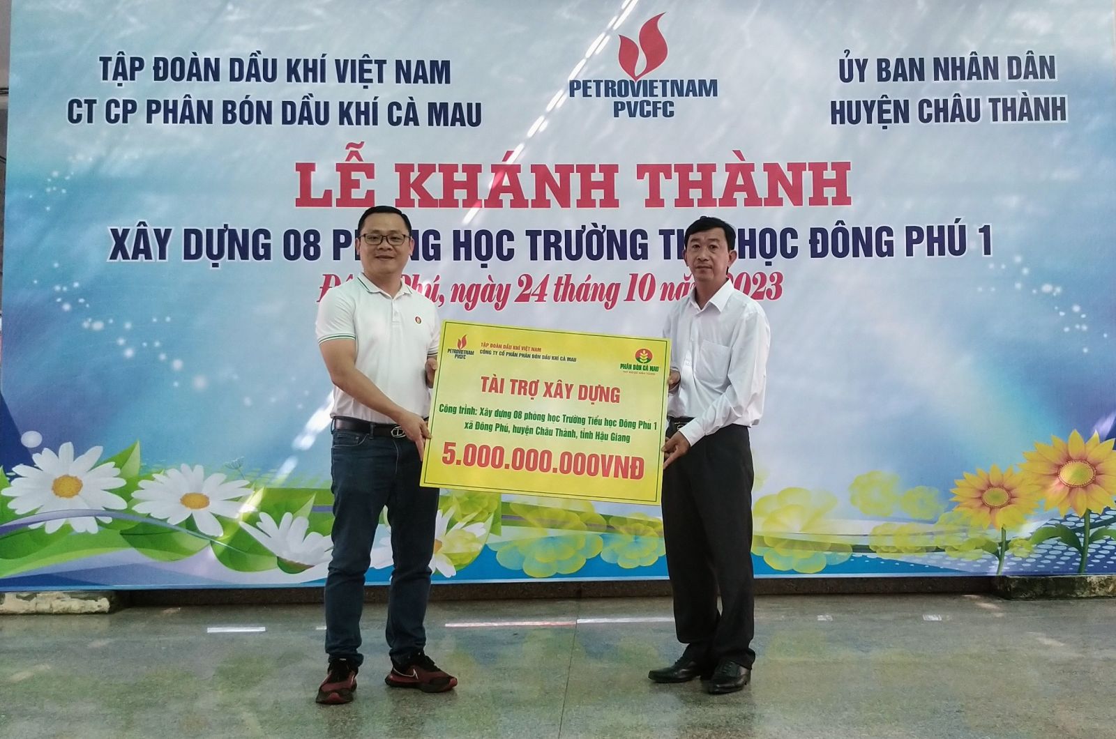 Hậu Giang: Khánh thành xây dựng 08 phòng học Trường Tiểu học Đông Phú 1