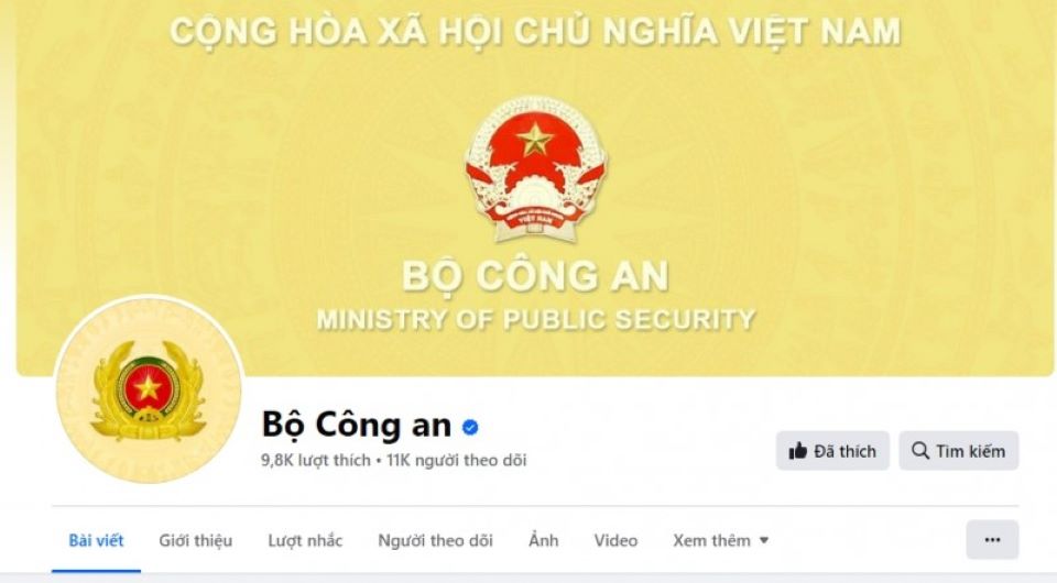 Bộ Công an: Ra mắt Trang thông tin trên nền tảng Facebook