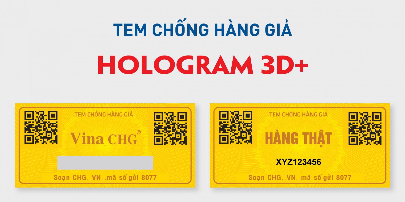 ​​​​​​​Tem chống hàng giả Hologram 3D+