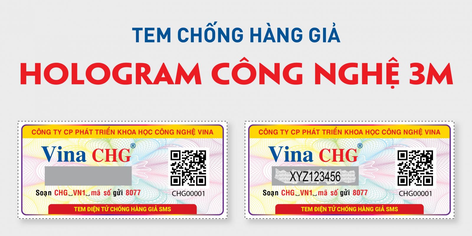 Tem hologram chống giả công nghệ 3M