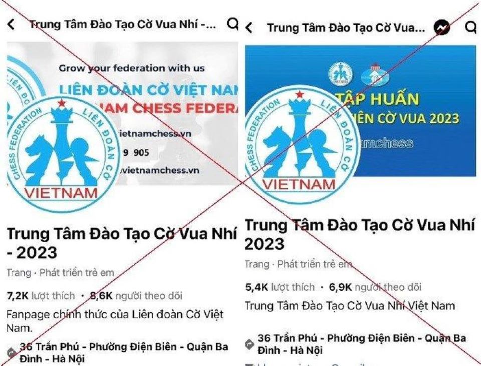 Giả mạo Facebook “Trung tâm Đào tạo Cờ vua nhí” để lừa đảo chiếm đoạt tài sản