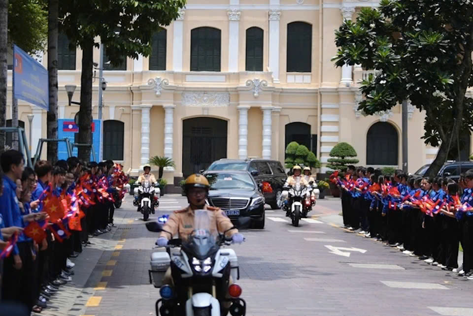 TP Hồ Chí Minh chào đón Tổng Bí thư, Chủ tịch nước Lào Thongloun Sisoulith