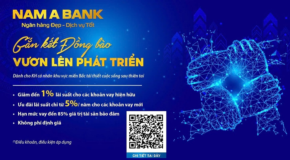 Nam A Bank giảm lãi suất, đồng hành cùng bà con vùng bão lũ ổn định cuộc sống