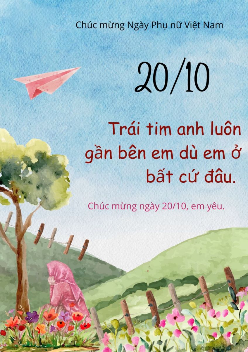 Lời chúc mừng 20/10 tặng vợ, người yêu, bạn gái